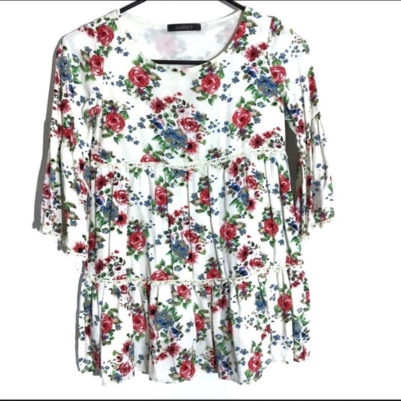 Adore Girls Floral Boutique Top/Tunic 7/8 - Picture 1 of 3
